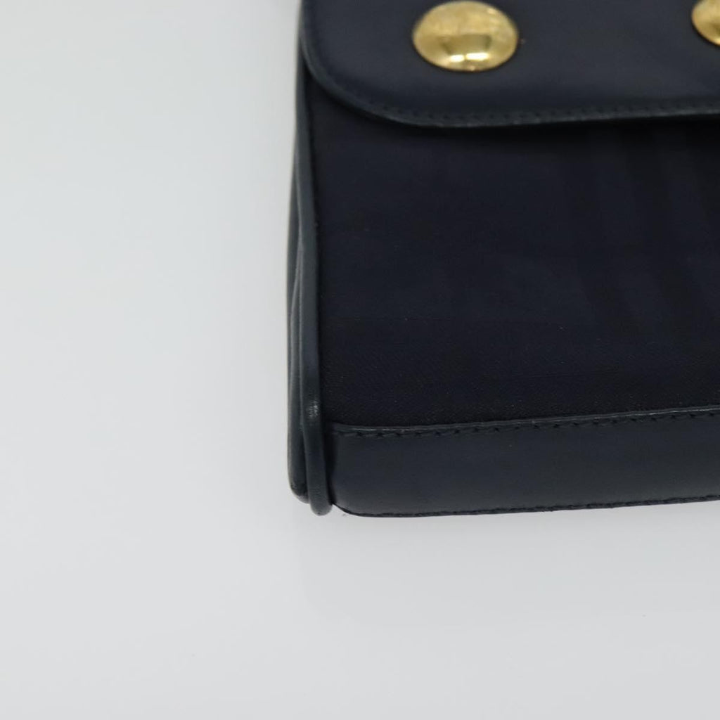 Burberry Flap Shoulder Bag Canvas Navy Canvas Shoulder Bag