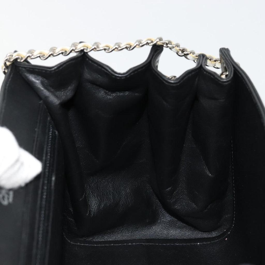 Chanel Chocolate Bar Accordion Reissue Flap Bag Quilted Lambskin Black Leather Handbag