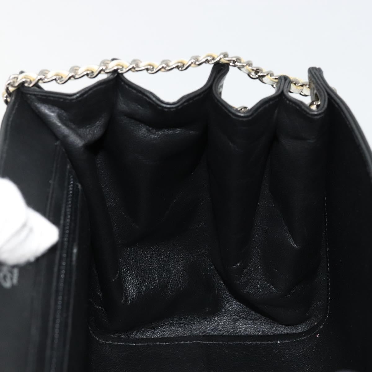 Chanel Chocolate Bar Accordion Reissue Flap Bag Quilted Lambskin Black Leather Handbag