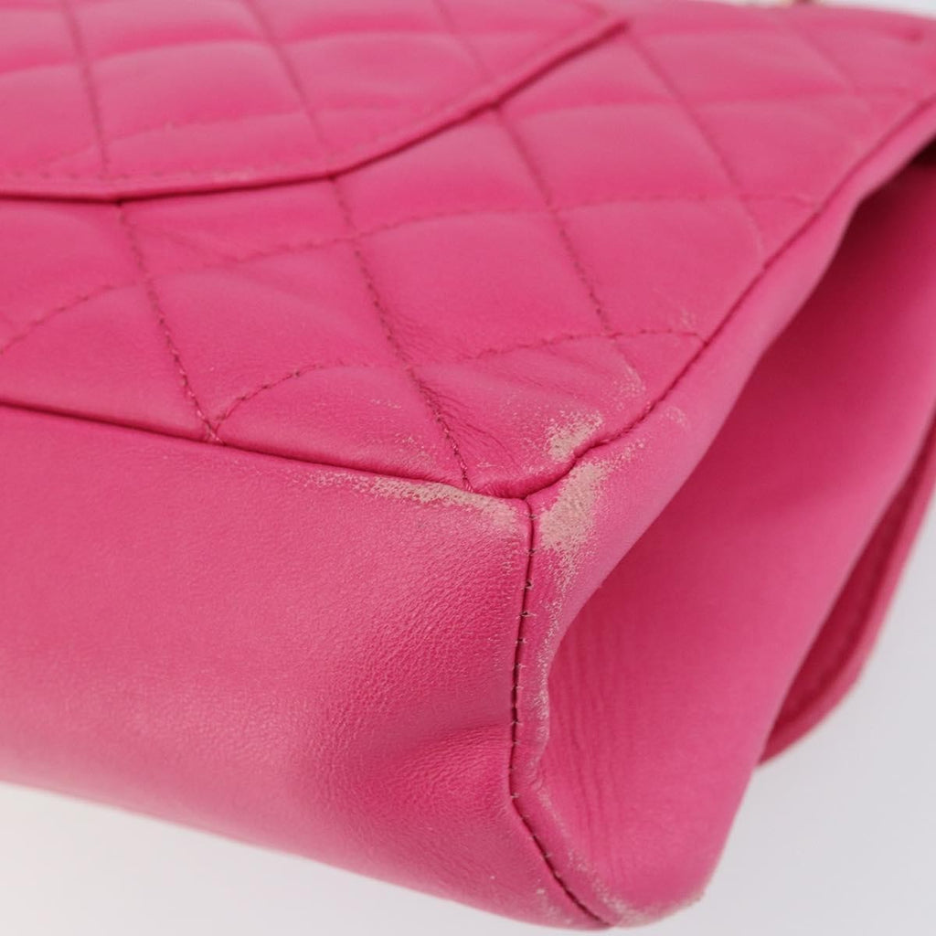 Chanel Mademoiselle Chic Flap Bag Quilted Lambskin Pink Leather Shoulder Bag Bag