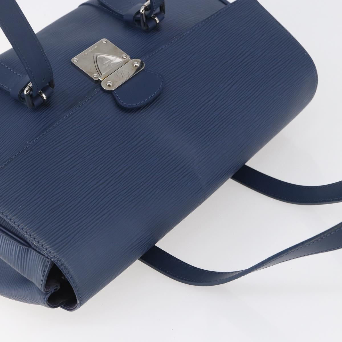 Louis Vuitton Segur Handbag Epi Leather Blue Leather Handbag