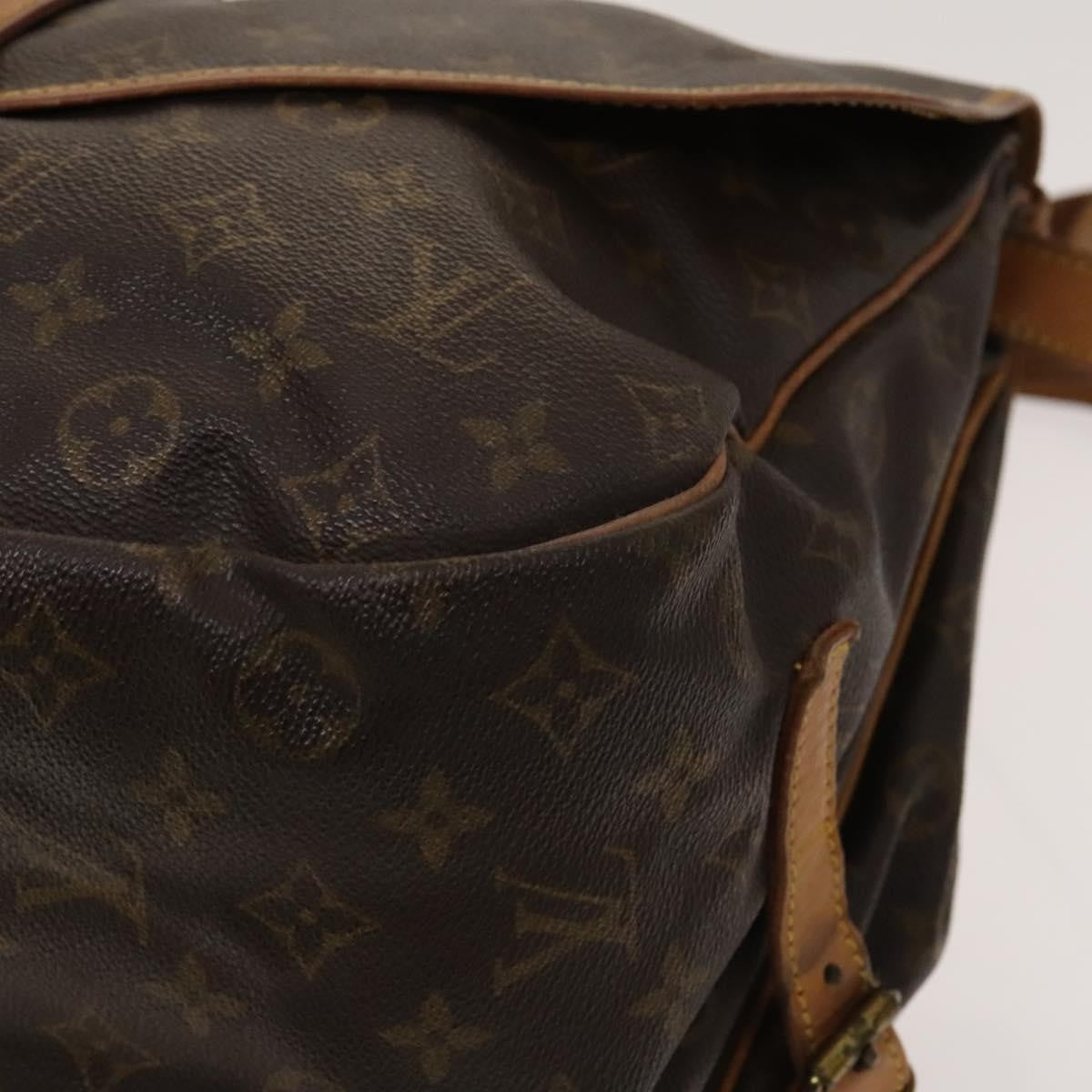 Louis Vuitton Saumur Handbag Monogram Canvas Brown Canvas Shoulder Bag