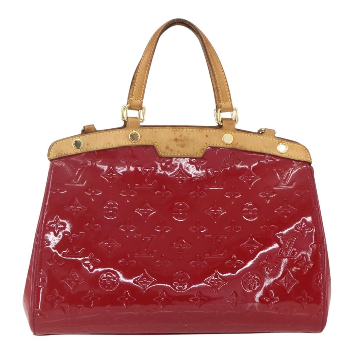 Louis Vuitton Brea Handbag Monogram Vernis Red Patent_Leather Handbag