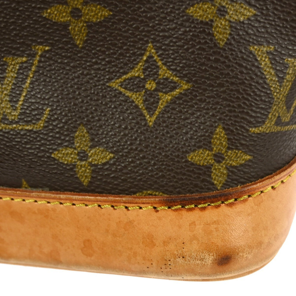 Louis Vuitton Alma Handbag Monogram Canvas Brown Canvas Handbag
