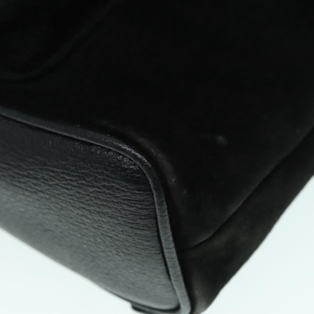 Gucci Gucci Bamboo Backpack Daim Black Suede Backpack Bag (Pre-Owned)