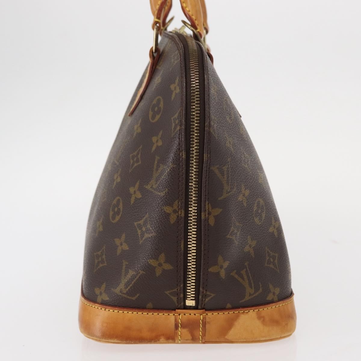 Louis Vuitton Alma Handbag Monogram Canvas Brown Canvas Handbag