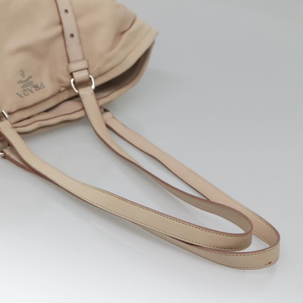 Prada Buckle Strap Shoulder Bag Leather Beige Leather Shoulder Bag Bag
