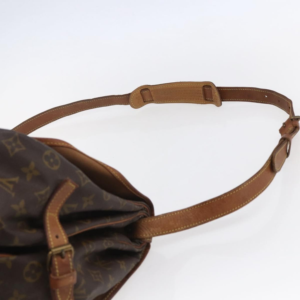 Louis Vuitton Saumur Handbag Monogram Canvas Brown Canvas Shoulder Bag