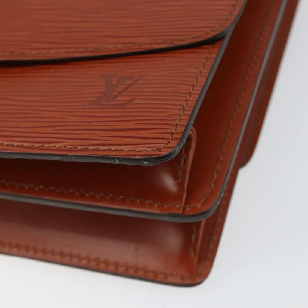 Louis Vuitton Grenelle Shoulder Bag Epi Leather Brown Leather Shoulder Bag