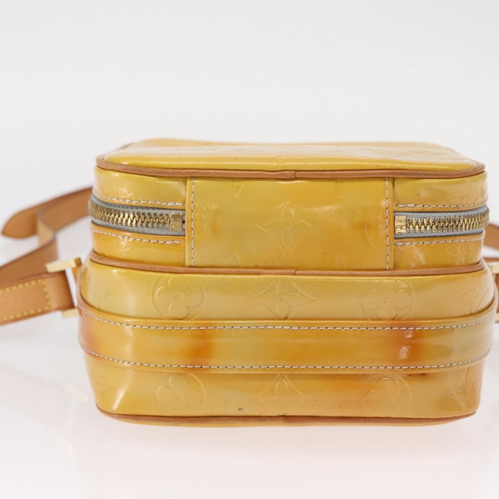 Louis Vuitton Wooster Handbag Monogram Vernis Yellow Patent_Leather Shoulder Bag