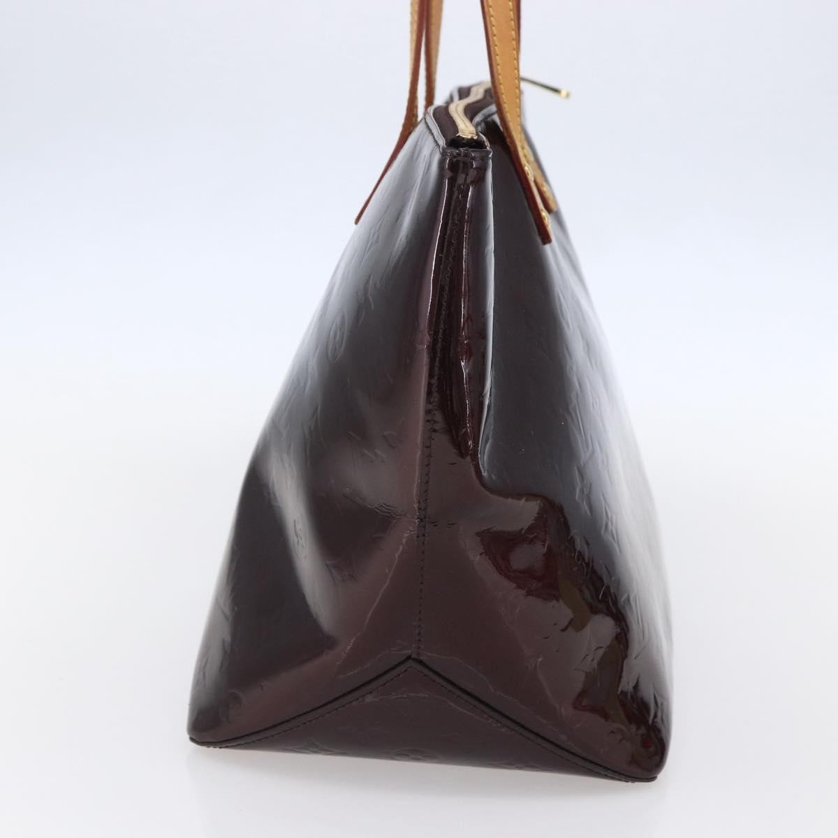 Louis Vuitton Bellevue Handbag Monogram Vernis Purple Patent_Leather Tote Bag