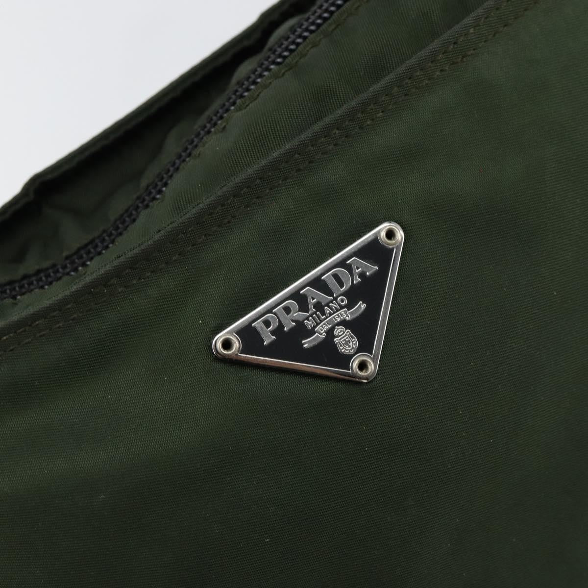 Prada Flat Messenger Bag Tessuto Khaki Nylon Shoulder Bag Bag