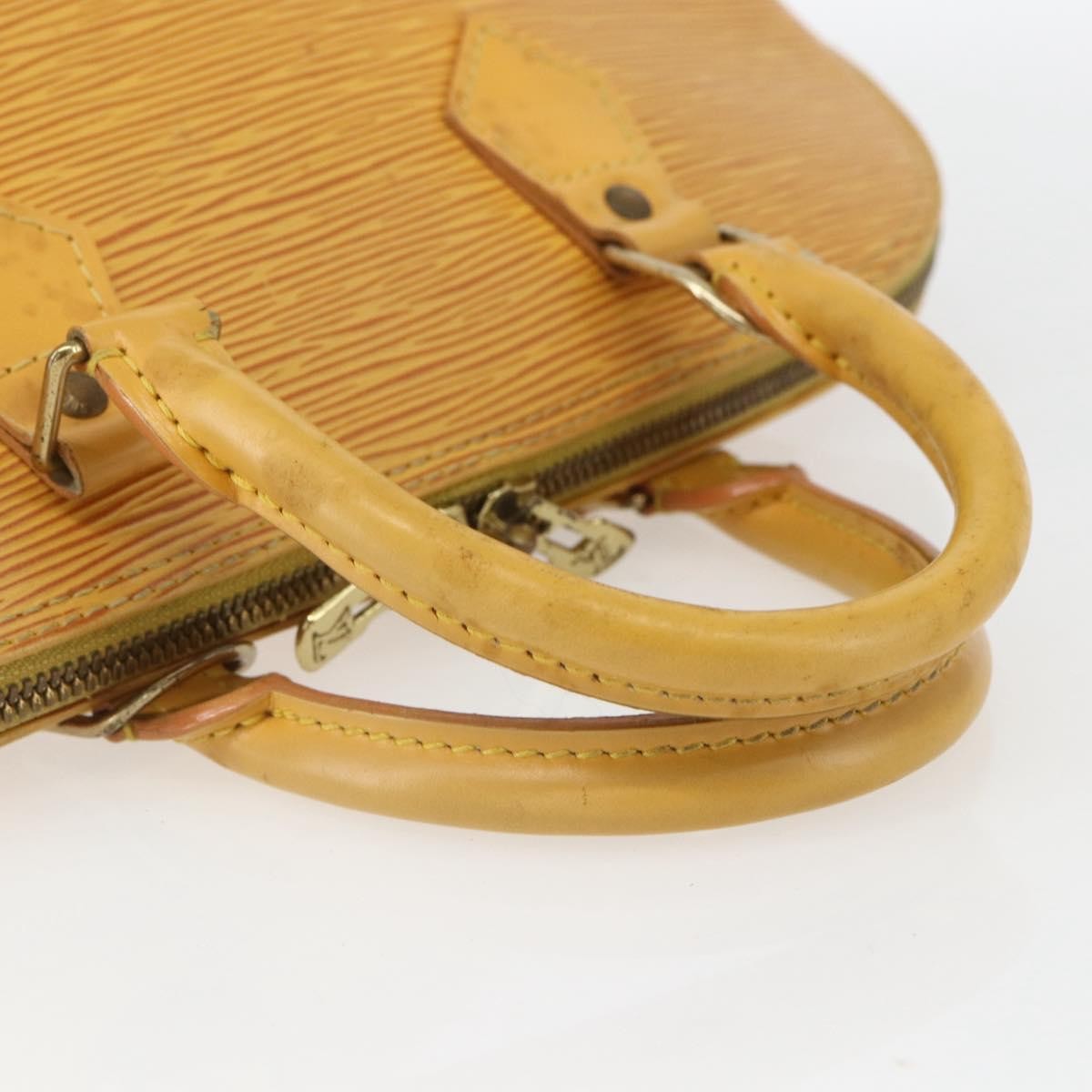 Louis Vuitton Alma Handbag Epi Leather Yellow Leather Handbag