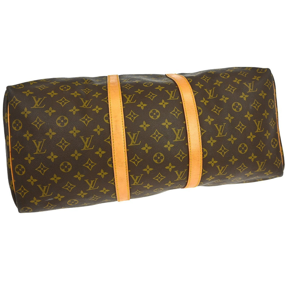 Louis Vuitton Keepall Bag Monogram Canvas Brown Canvas Travel Bag