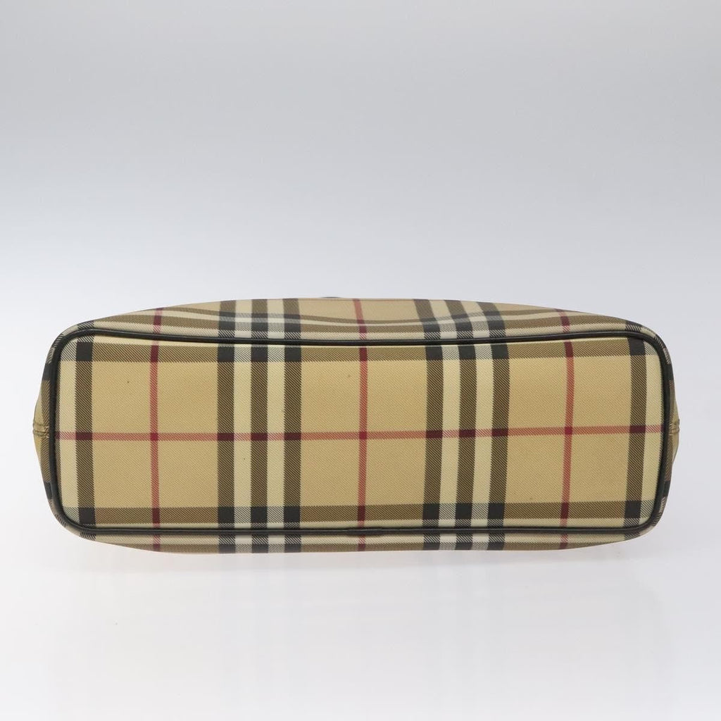 Burberry Nova Check Tote Canvas Check Pattern Beige Canvas Tote Bag