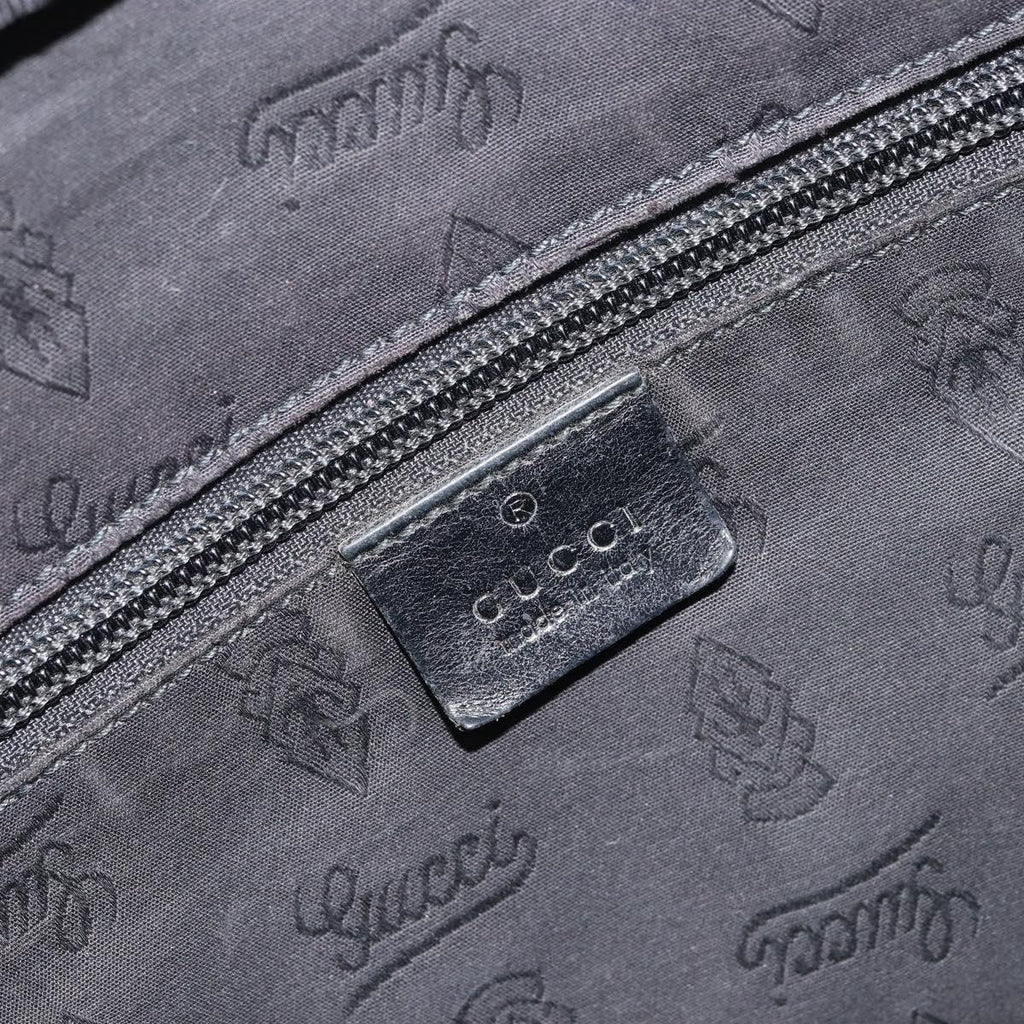 Gucci Zip Messenger Bag Gg Imprime Black Canvas Shoulder Bag Bag (Pre-Owned)