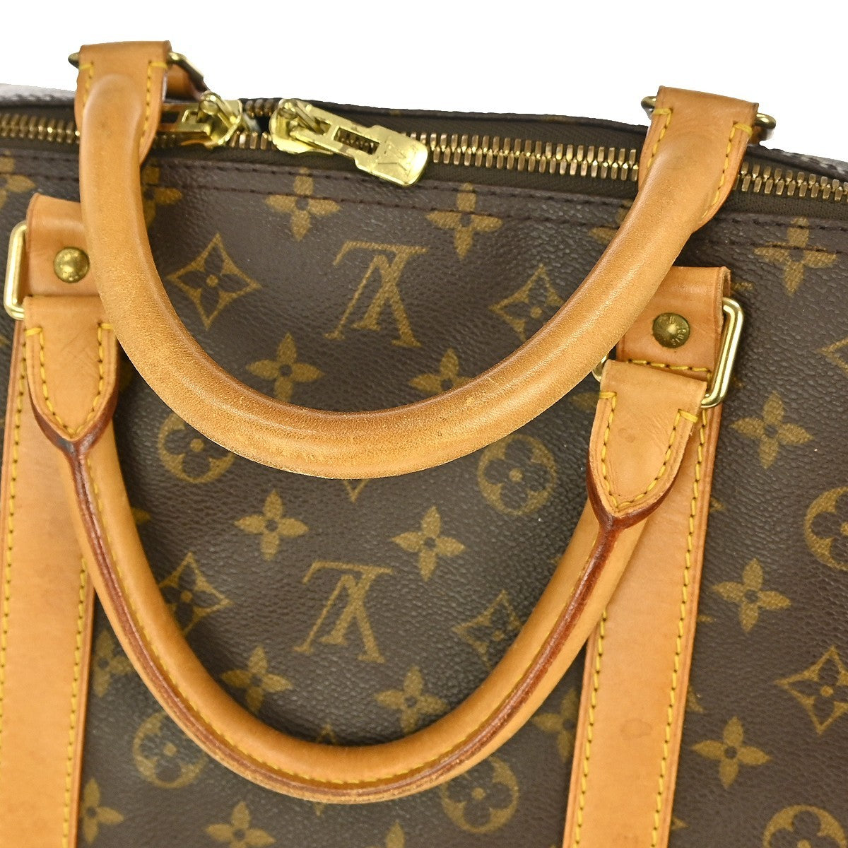 Louis Vuitton Keepall Bag Monogram Canvas Brown Canvas Travel Bag
