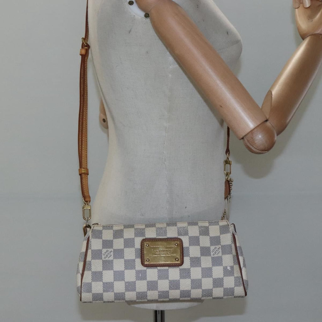 Louis Vuitton Eva Handbag Damier Beige Canvas Shoulder Bag