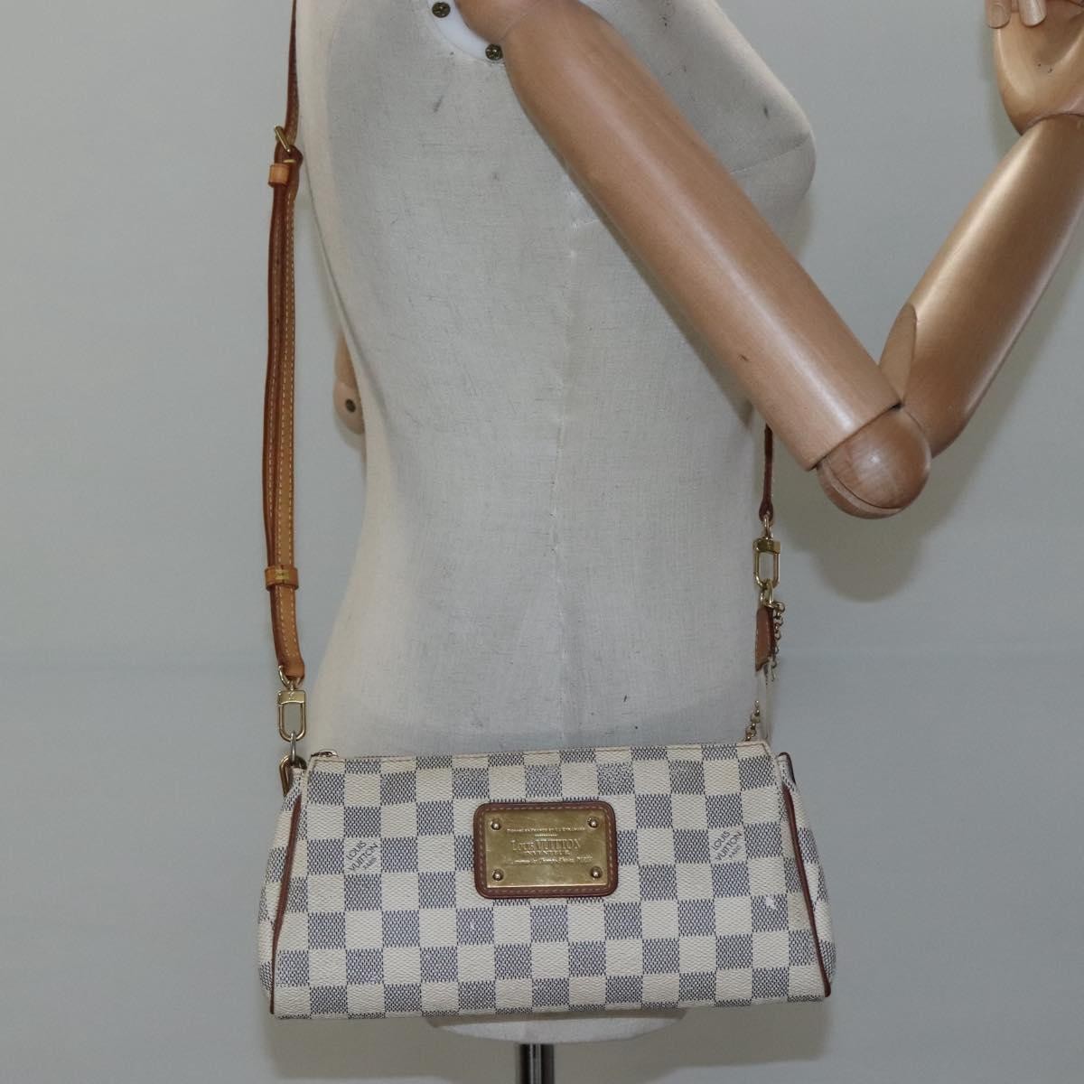 Louis Vuitton Eva Handbag Damier Beige Canvas Shoulder Bag