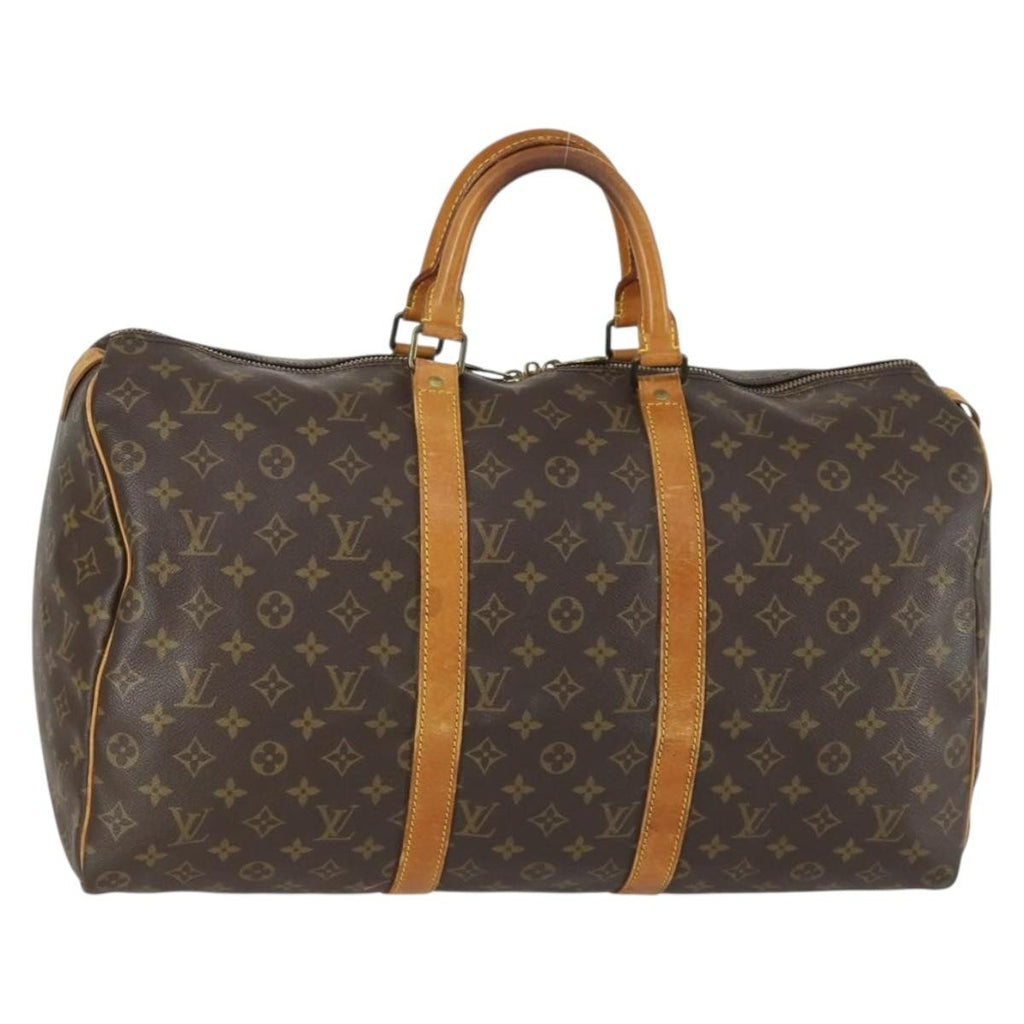 Louis Vuitton Keepall Bag Monogram Canvas Brown Canvas Travel Bag