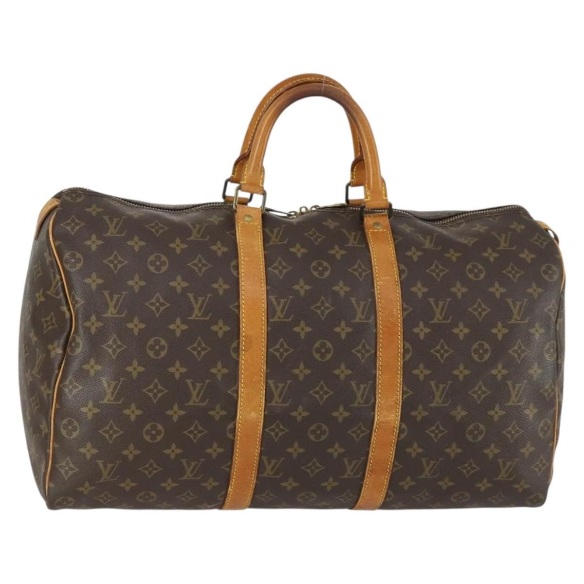 Louis Vuitton Keepall Bag Monogram Canvas Brown Canvas Travel Bag