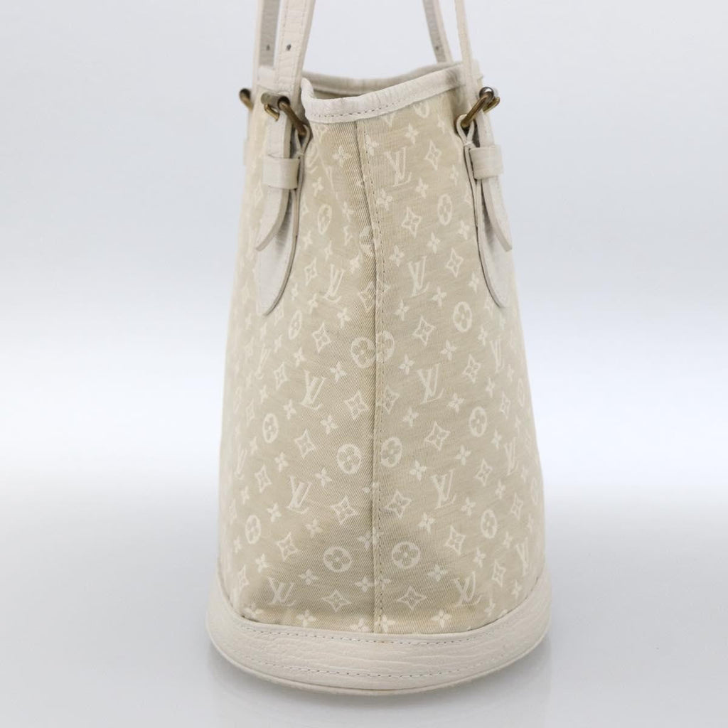 Louis Vuitton Petit Bucket Bag Mini Lin Beige Canvas Shoulder Bag