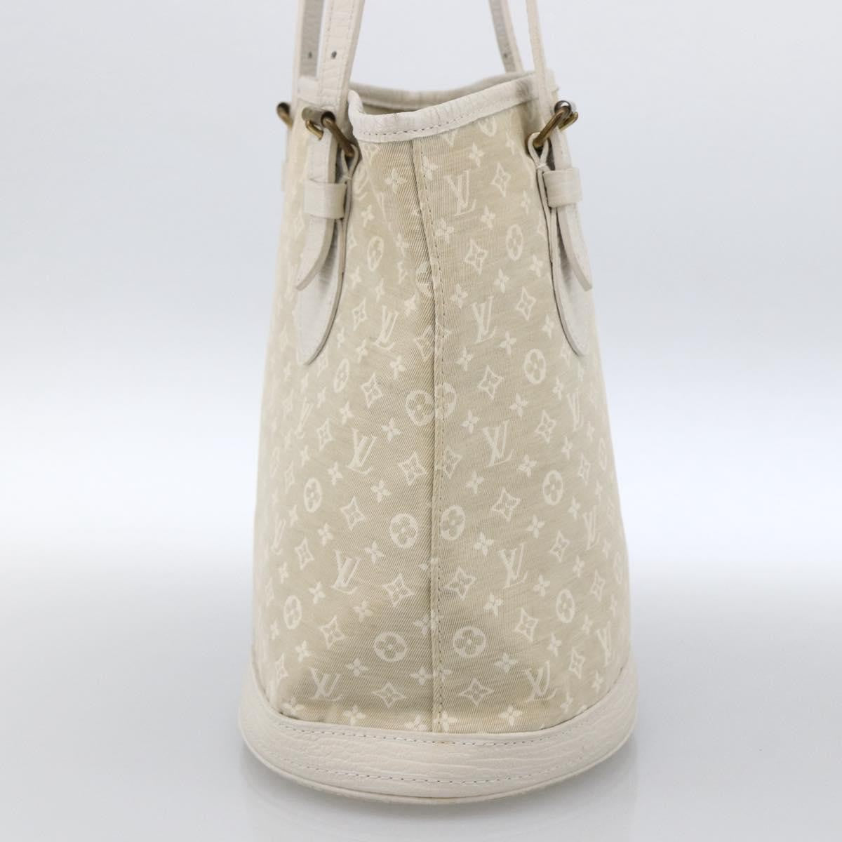 Louis Vuitton Petit Bucket Bag Mini Lin Beige Canvas Shoulder Bag