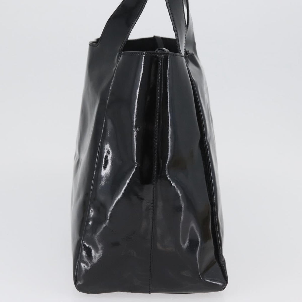 Prada Vintage Handbag Patent Leather Black Patent_Leather Handbag