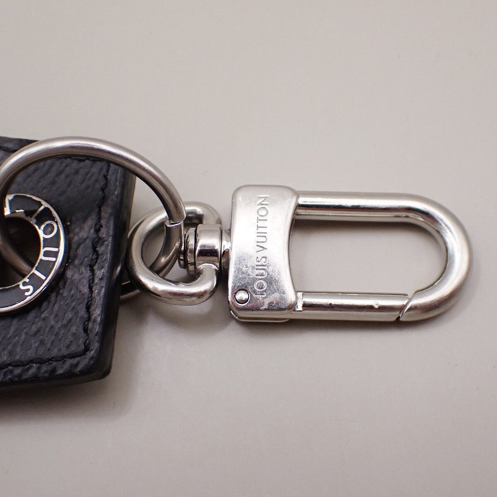 Louis Vuitton Enchappe Key Holder Monogram Eclipse Canvas Black Leather Charms And Keychains Accessory