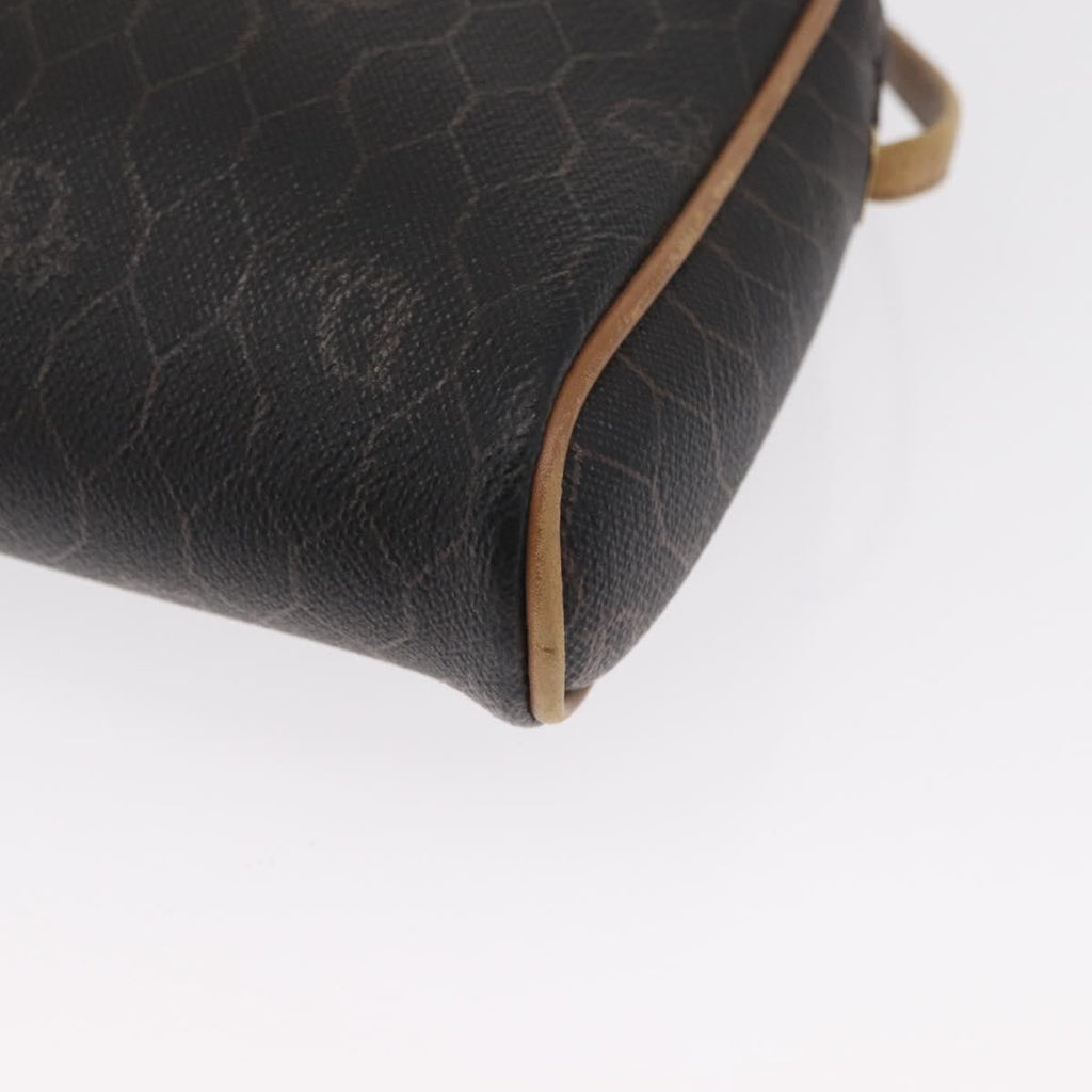 Christian Dior Vintage Honeycomb Shoulder Bag Canvas And Leather Black Canvas Shoulder Bag Bag (Pre-Owned)