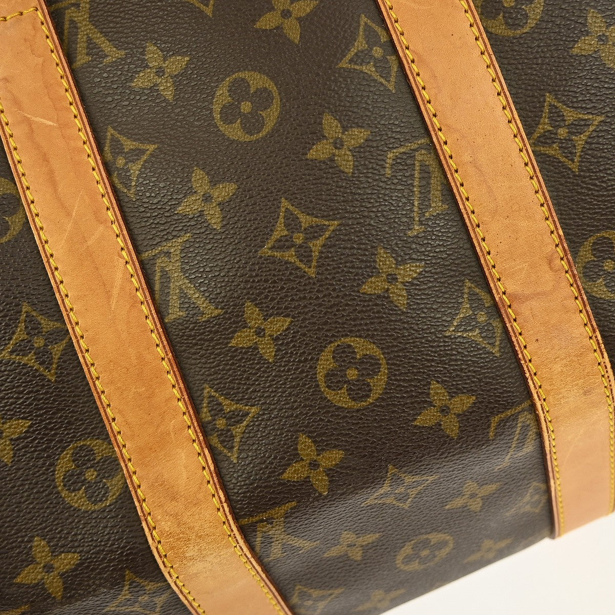 Louis Vuitton Keepall Bag Monogram Canvas Brown Canvas Travel Bag
