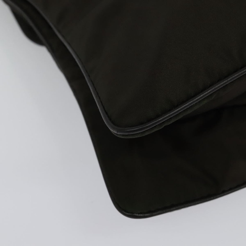 Prada Vintage Flap Messenger Bag Tessuto Khaki Nylon Shoulder Bag Bag