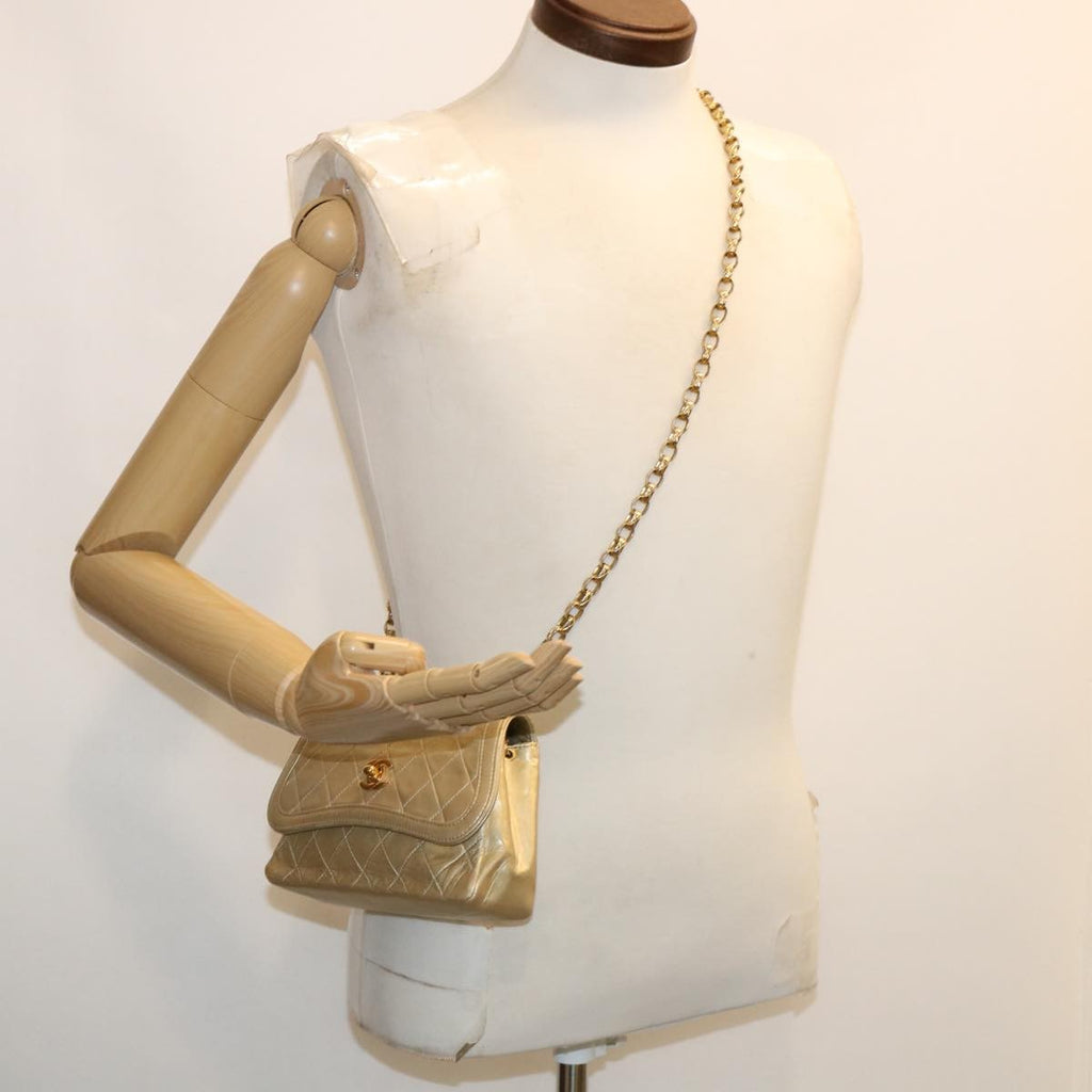 Chanel Vintage Cc Chain Flap Bag Quilted Lambskin Gold Leather Shoulder Bag Bag