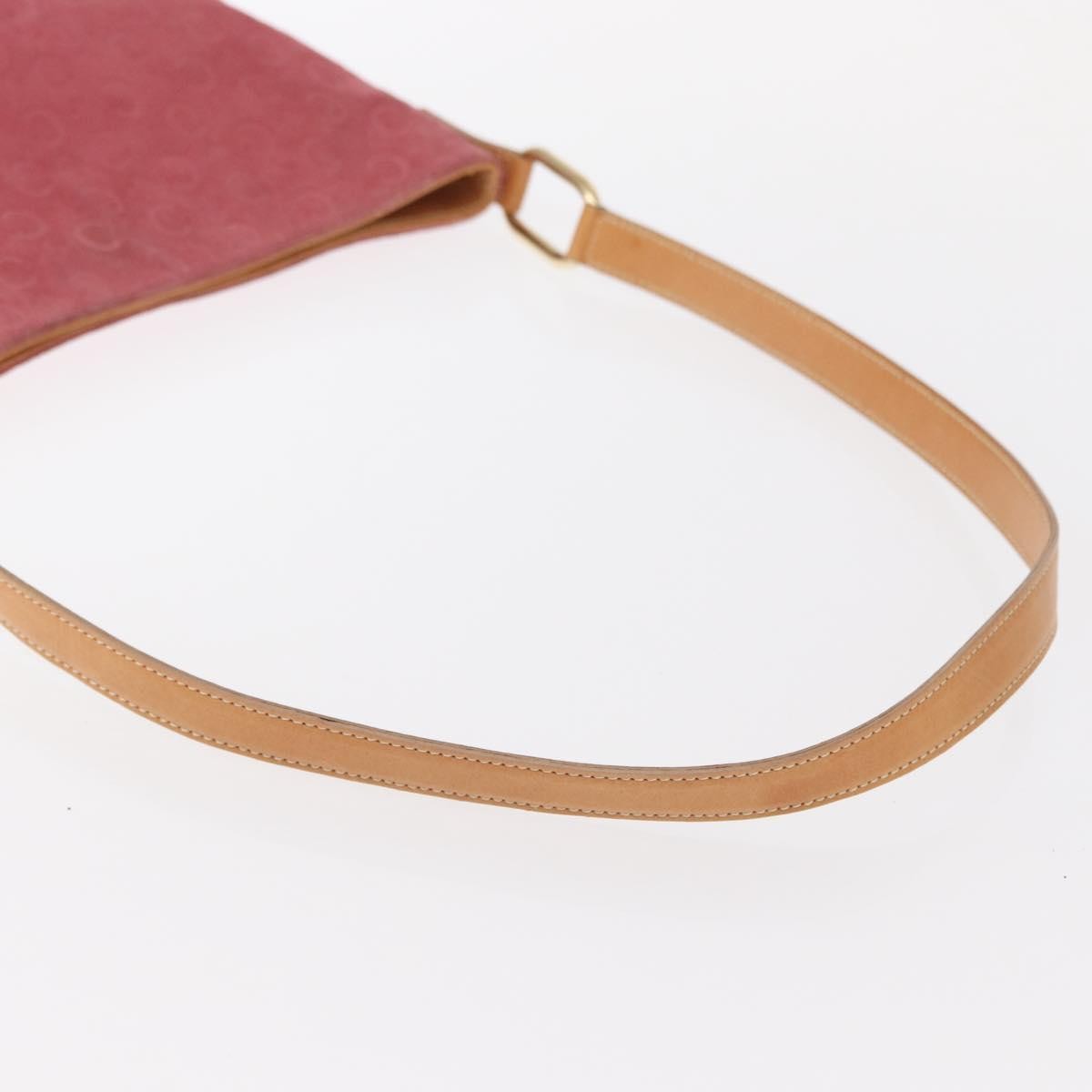Celine C Macadam Shoulder Bag Suede Pink Suede Shoulder Bag Bag