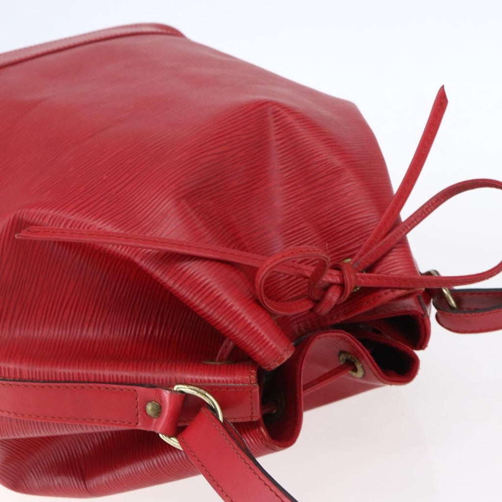 Louis Vuitton Noe Shoulder Bag Leather Red Leather Shoulder Bag