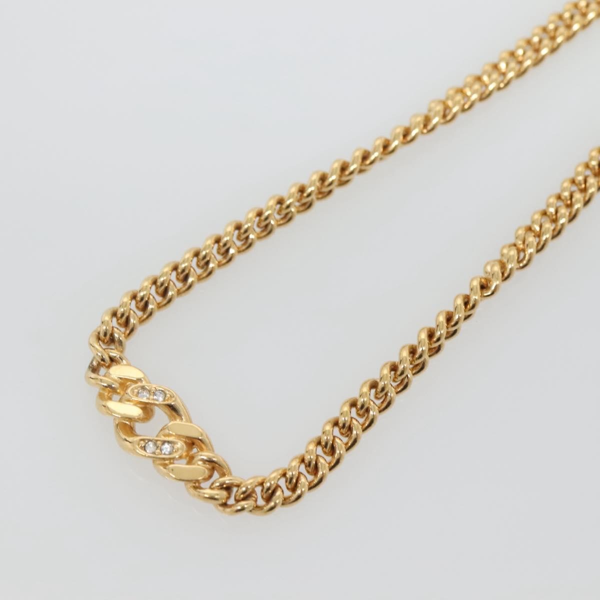 Christian Dior Cd Pendant Necklace Gold-Plated Gold Metal Jewelry (Pre-Owned)
