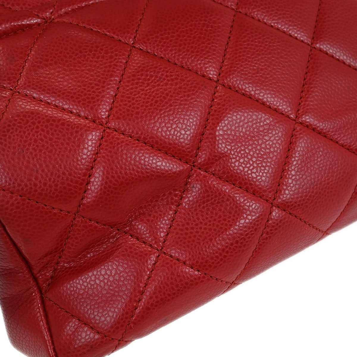 Chanel Timeless Cc Soft Tote Quilted Caviar Red Leather Tote Bag Bag