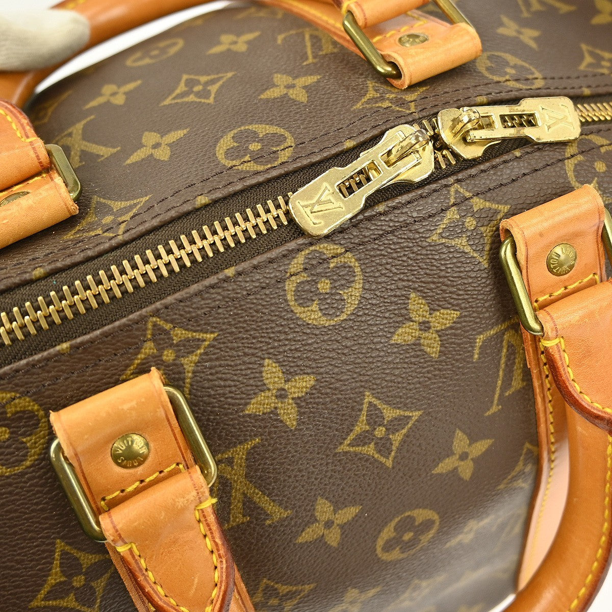 Louis Vuitton Keepall Bag Monogram Canvas Brown Canvas Travel Bag