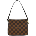 Louis Vuitton Trousse Make Up Bag Damier Canvas Brown Canvas Handbag