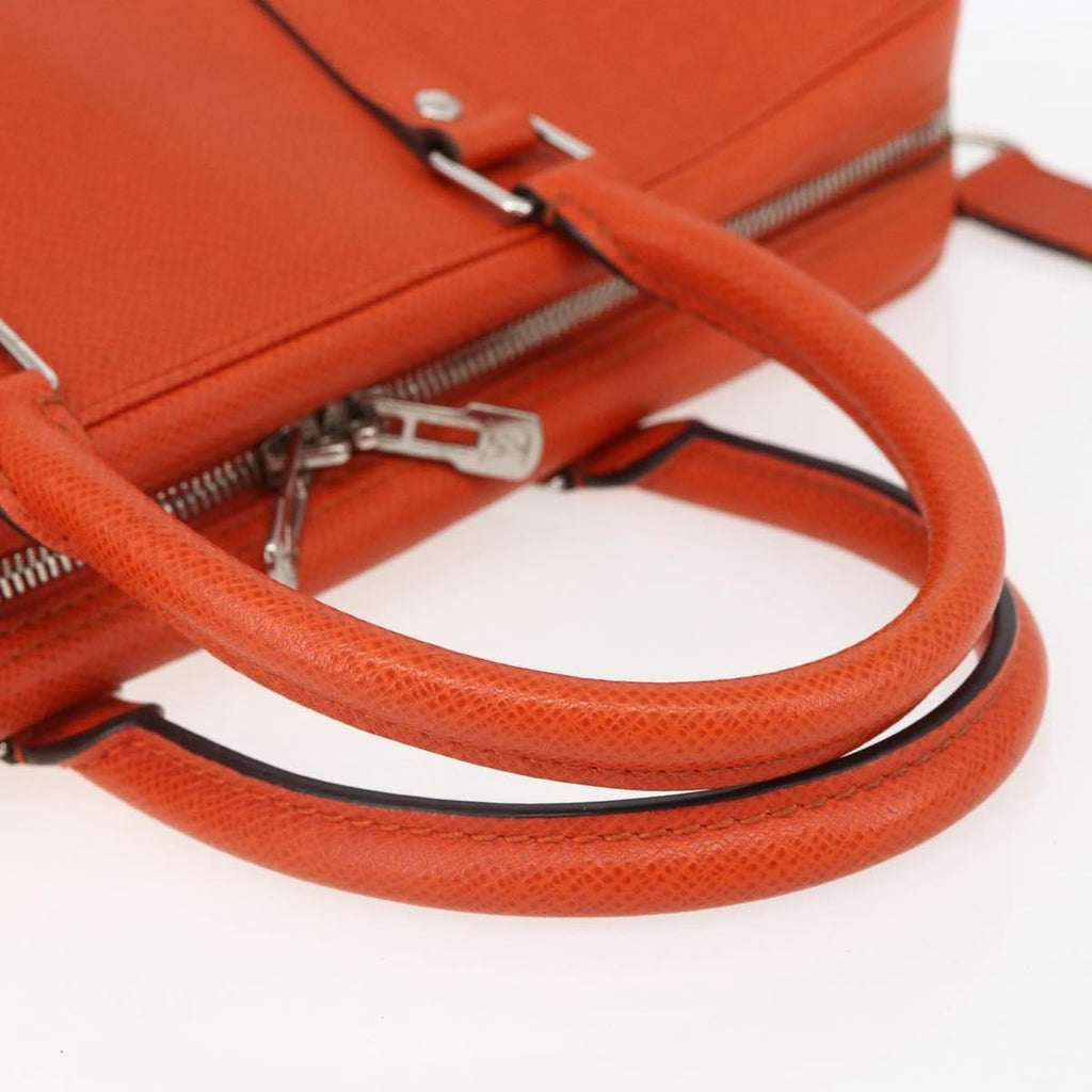 Louis Vuitton Porte-Documents Voyage Briefcase Taiga Leather Orange Leather Briefcase Bag