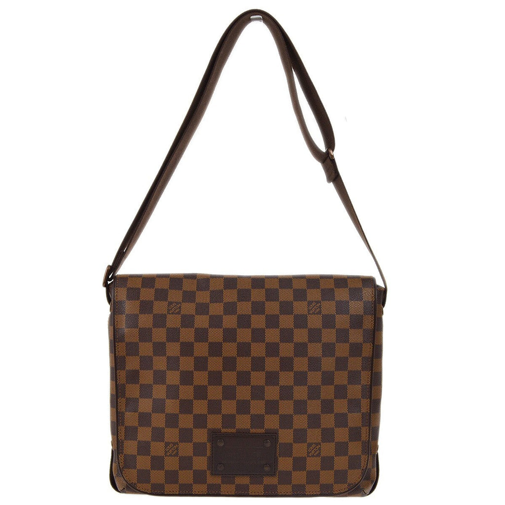 Louis Vuitton Brooklyn Handbag Damier Brown Canvas Shoulder Bag