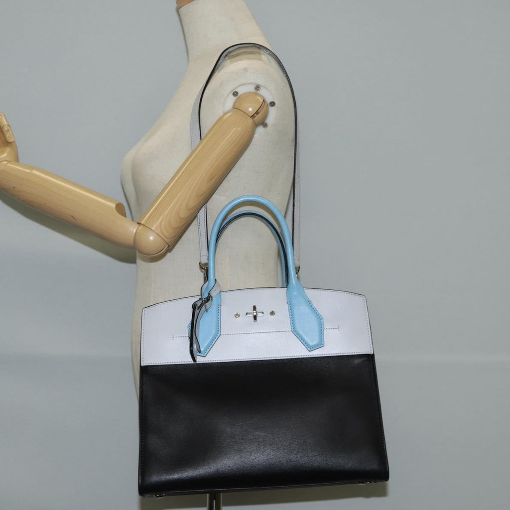 Louis Vuitton City Steamer Handbag Leather Black Leather Handbag