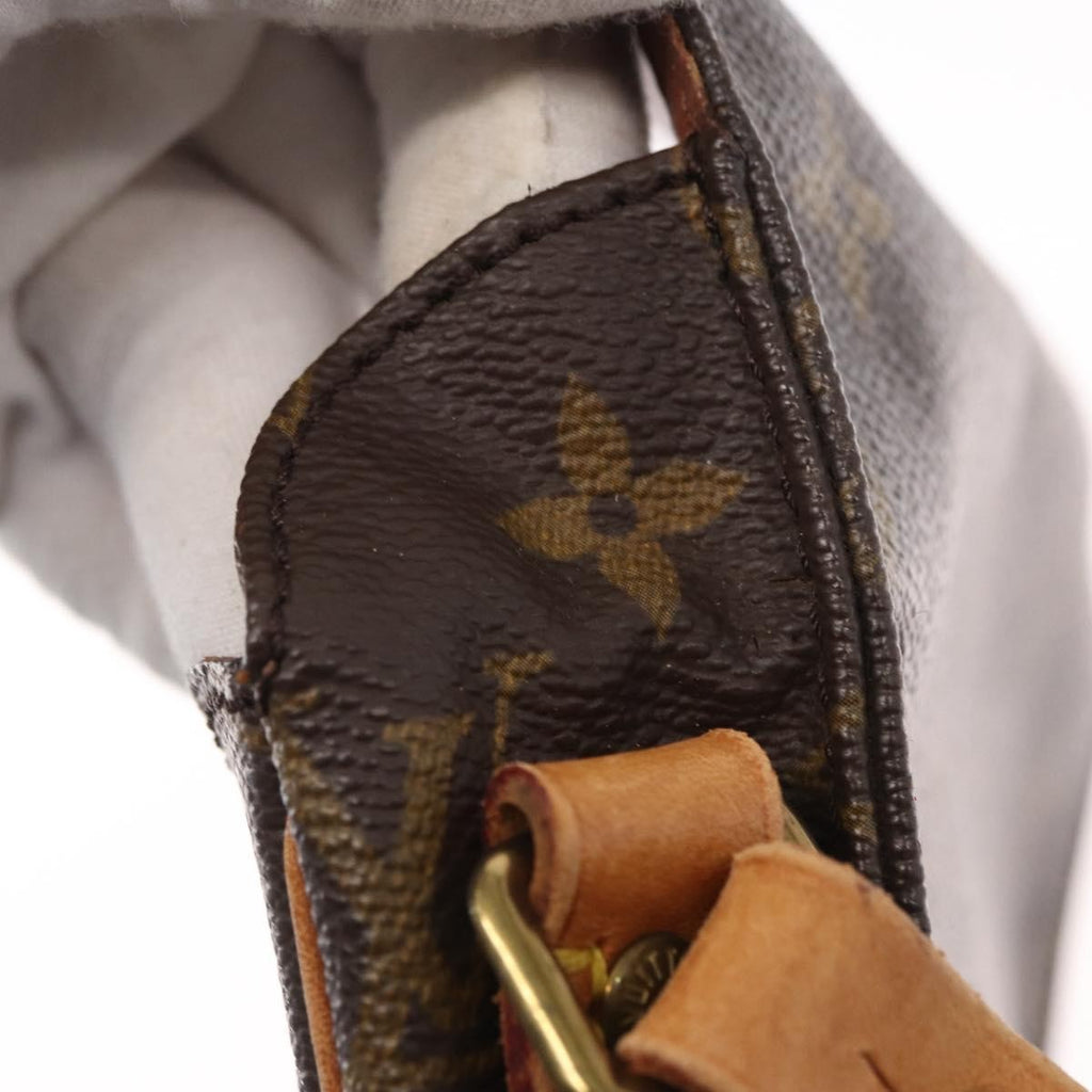 Louis Vuitton Cartouchiere Handbag Monogram Canvas Brown Canvas Shoulder Bag