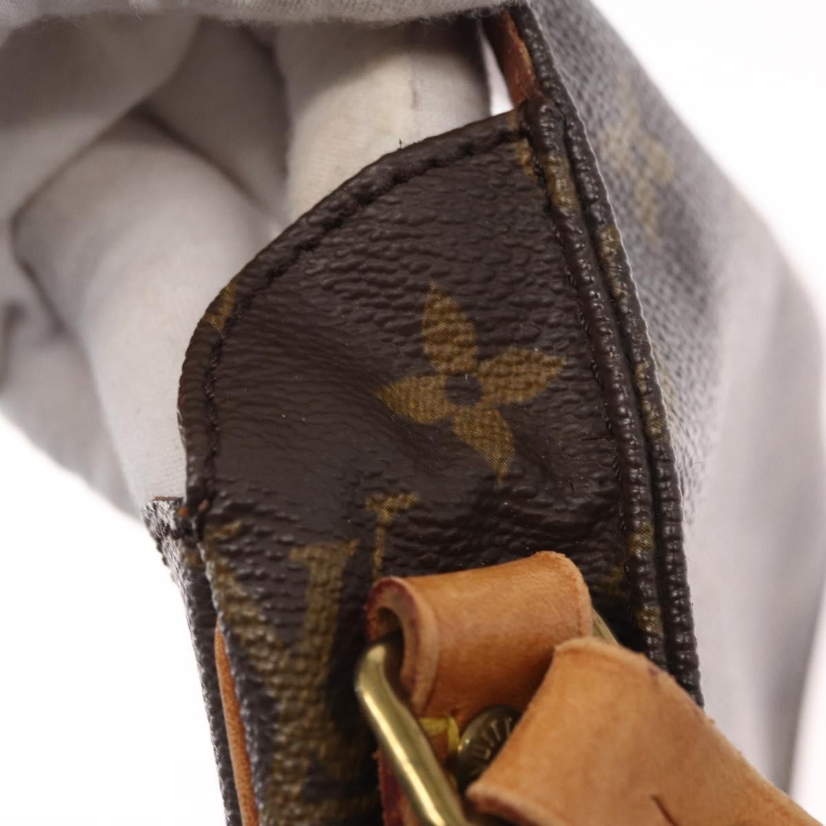 Louis Vuitton Cartouchiere Handbag Monogram Canvas Brown Canvas Shoulder Bag