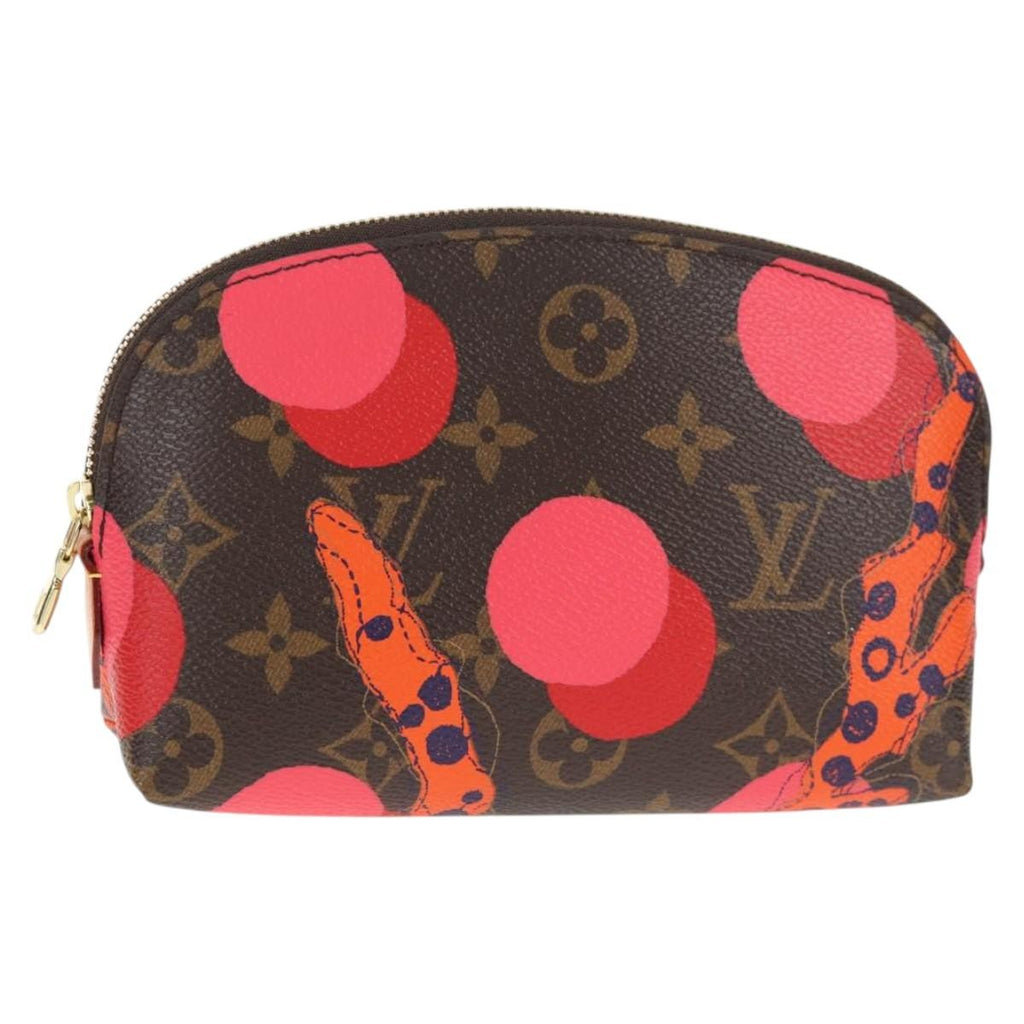 Louis Vuitton Cosmetic Pouch Limited Edition Monogram Jungle Dots Brown Canvas Bag