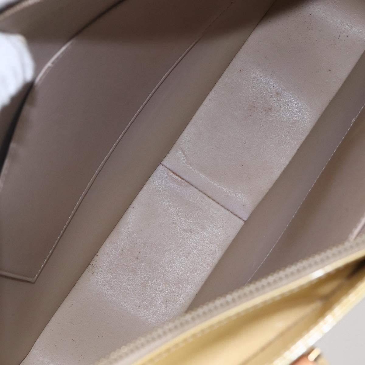 Louis Vuitton Columbus Handbag Monogram Vernis Beige Patent_Leather Tote Bag