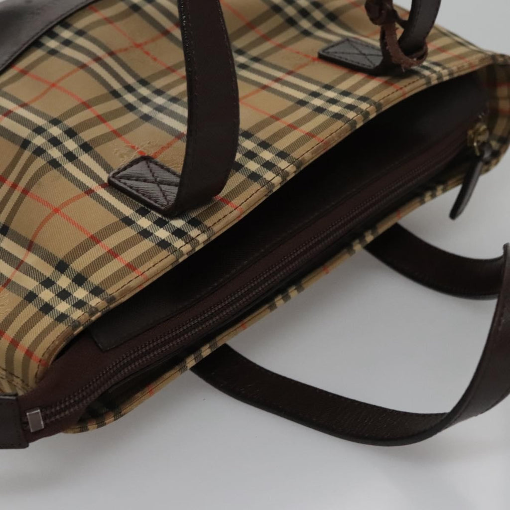Burberry Nova Check Handbag Nova Check Canvas And Leather Beige Canvas Handbag