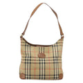 Burberry Nova Check Shoulder Bag Canvas And Leather Beige Canvas Shoulder Bag
