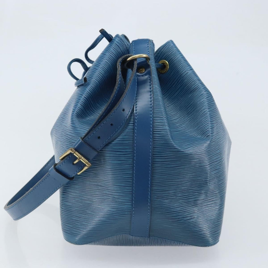 Louis Vuitton Petit Noe Handbag Epi Leather Blue Leather Shoulder Bag