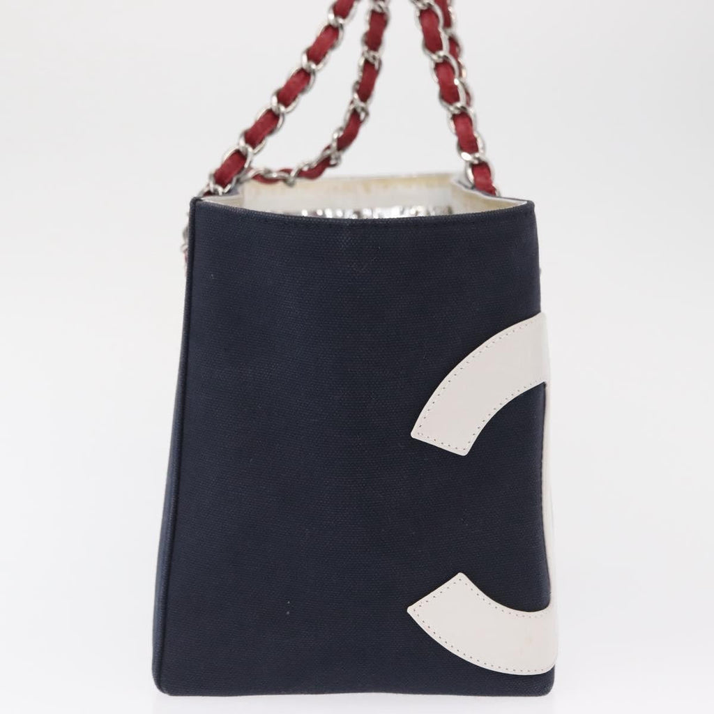Chanel No.5 Tote Canvas And Leather Navy Canvas Tote Bag Bag